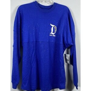 Disney Park Wishes Come True Blue Glitter Disneyland Resort Spirit Jersey S‎ NWT